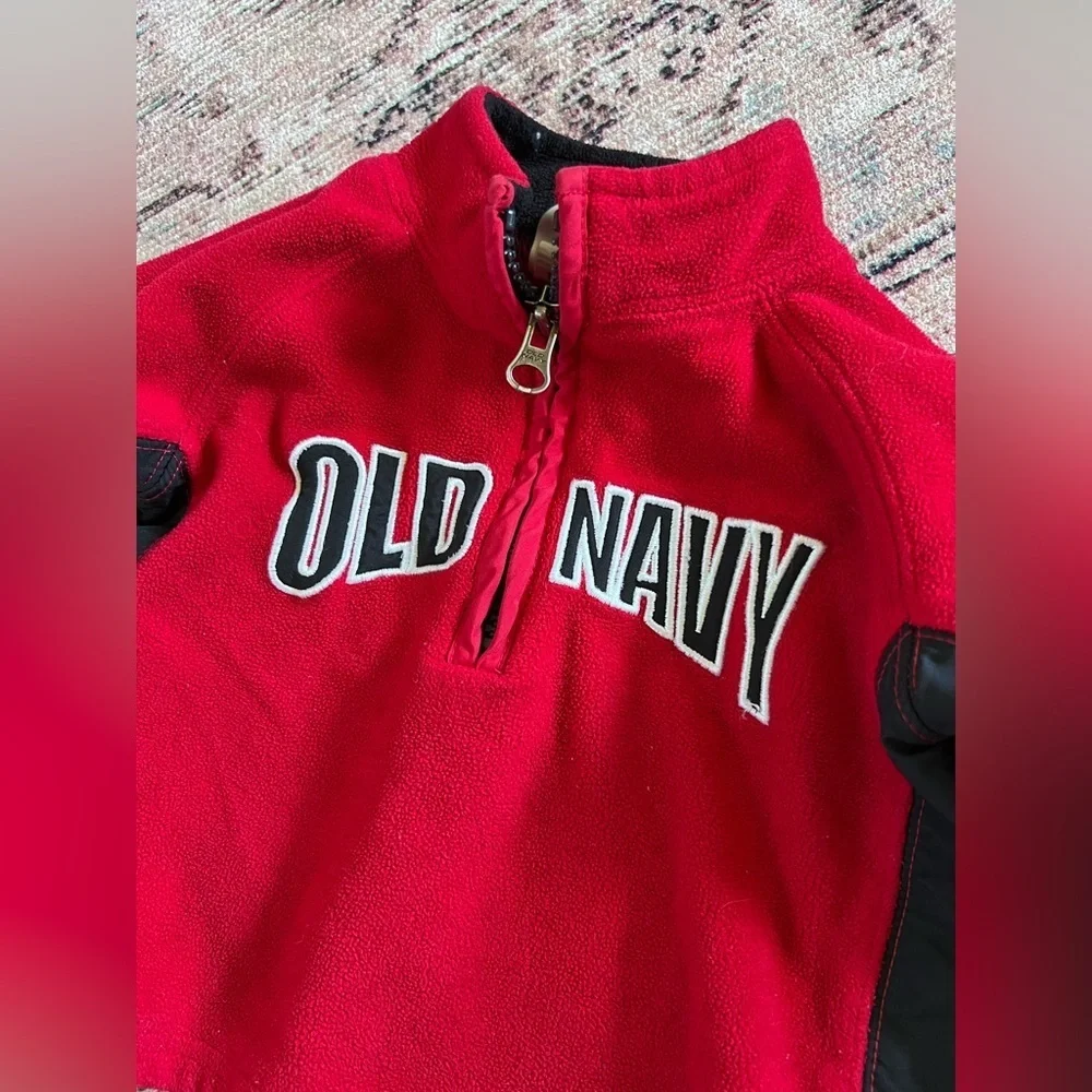 Old Navy Kids Red and Black Pullover Fleece